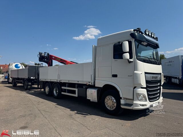 Grue montée sur camion DAF XF 480*Palfinger Kran*Lift/Lenkachse*394 TKM*
