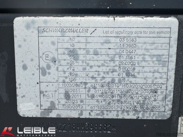 Remorque ouverte SCHWARZMÜLLER AZ*Baustoff Anhänger*BPW Disc*Aluboden*