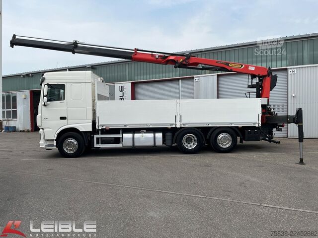 Camion plateau DAF XF 480*Palfinger Kran*Lift/Lenkachse*394 TKM*