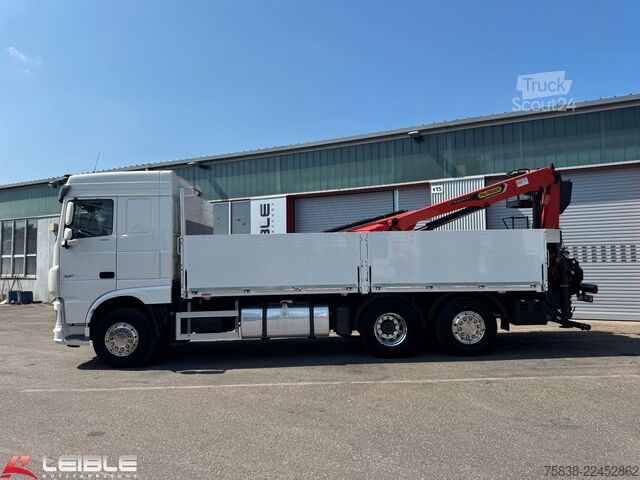Camion plateau DAF XF 480*Palfinger Kran*Lift/Lenkachse*394 TKM*