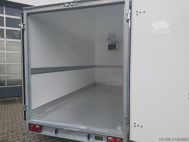 Hutos doboz trailershop großes Kühlmobil Kühlhaus Lebensmittel HACCP Govi Arktik 2000N Kühlaggregat