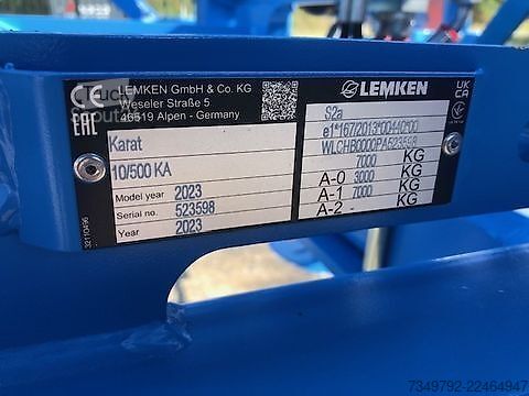 Ecēšamais kultivators Lemken Karat 10/500 KA