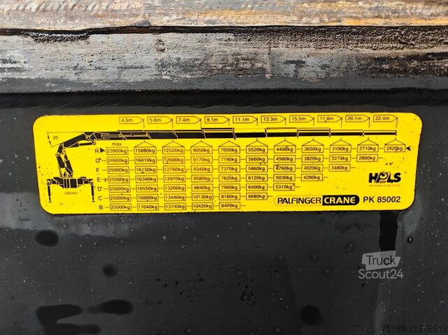 Camión grúa MAN TGS 35.400 8x4 Palfinger PK 85002 9 x Hydr. 1 x...
