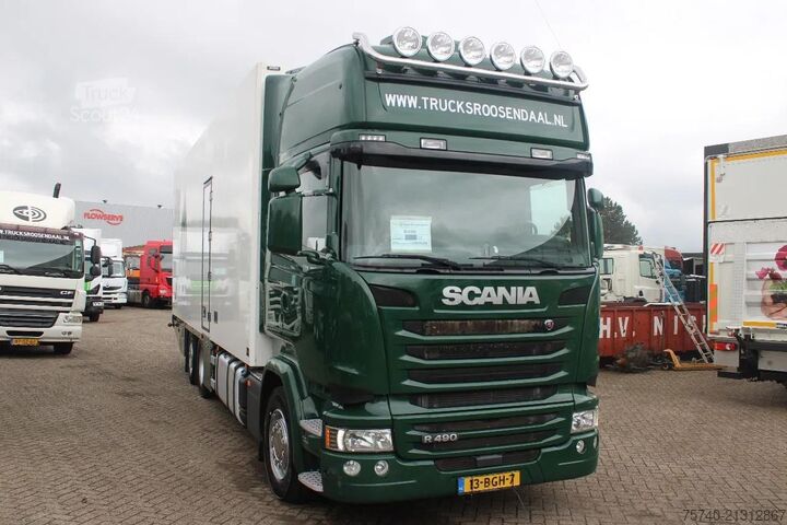 Transport chłodniczy/mrożony Scania R490 + 6X2 + EURO 6 + heating truck/ flowers FU...
