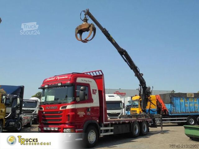 Boîte plate Scania R730 V8 + Euro 5 + Loglift 115Z + 6X4