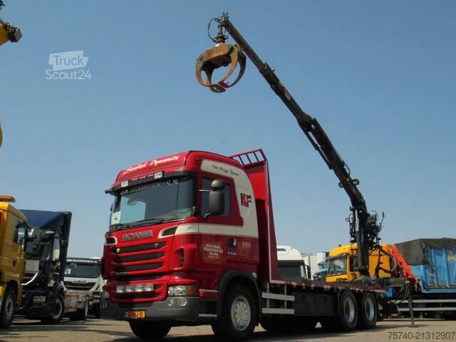 Boîte plate Scania R730 V8 + Euro 5 + Loglift 115Z + 6X4