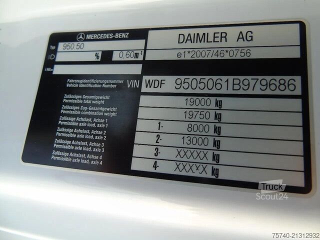 Telone scorrevole Mercedes-Benz Axor 1829 + euro 5 + lift + manual