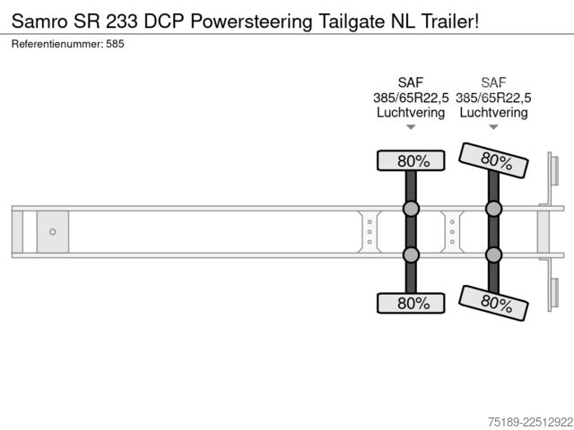 Bőrönd Samro SR 233 DCP Powersteering Tailgate NL Trailer!