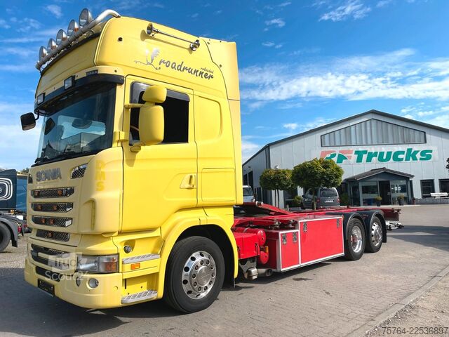 Lastbil med utbytbar kaross SCANIA R420 / BDF bis 7,45m / 20 Fuß / LBW / Gelenkt