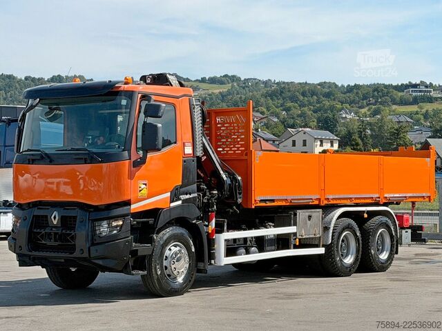 Kamyon üzerine monteli vinç RENAULT C 430 *KIPPER 6,45m*HIAB 144 BS-3 HIDUO/FUNK*6x4