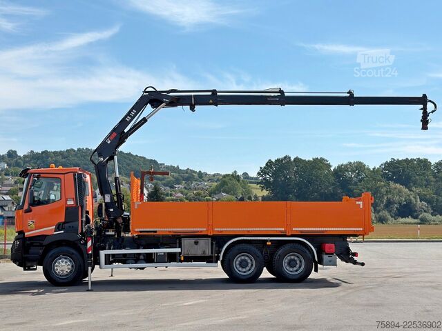 Kamyon üzerine monteli vinç RENAULT C 430 *KIPPER 6,45m*HIAB 144 BS-3 HIDUO/FUNK*6x4