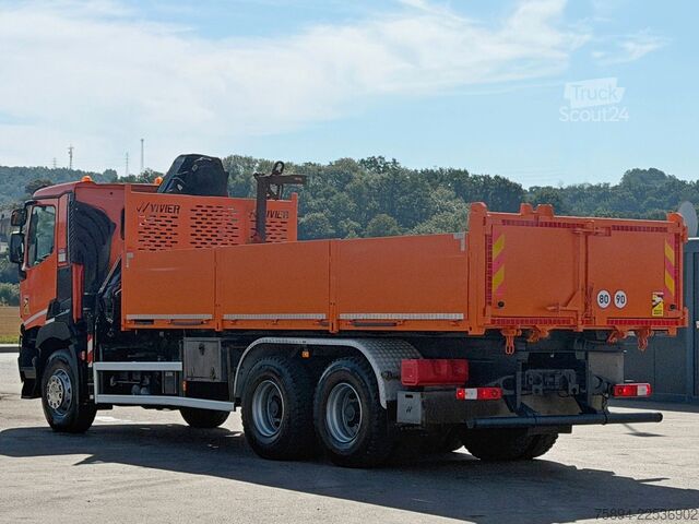 Kamyon üzerine monteli vinç RENAULT C 430 *KIPPER 6,45m*HIAB 144 BS-3 HIDUO/FUNK*6x4