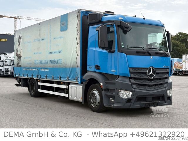 Tenteli düz yataklı kamyon MERCEDES-BENZ Antos1830*E6c*AHK*LBW*Klima*Schwenkwänd-L*TÜV*