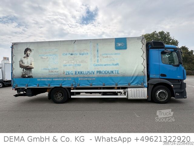 Tenteli düz yataklı kamyon MERCEDES-BENZ Antos1830*E6c*AHK*LBW*Klima*Schwenkwänd-L*TÜV*