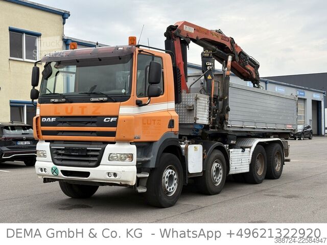 Kippiauto DAF CF85462*8x4*Mit Kran*Retarder*Klima*Hinterkipper