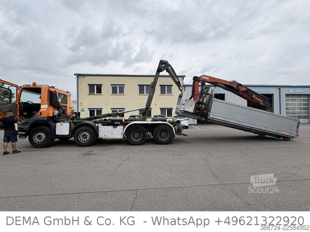 Roll-off-kippi kuorma-auto DAF CF85462*8x4*Mit Kran*Retarder*Klima*Hinterkipper
