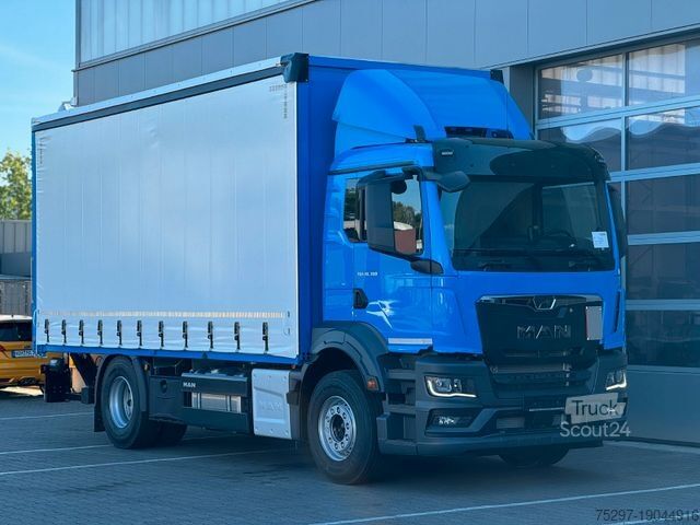 Camion cu platformă și prelată MAN TGS 18.360 BL  Pritsche/Plane mit Ladeebordwand