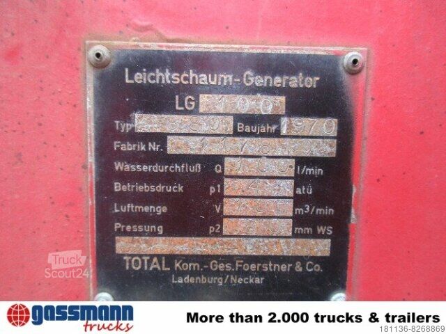 Feuerwehrfahrzeug  TOTAL LG 100 Leichtschaumgenerator
