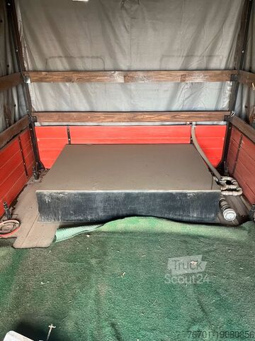 Truck with flatbed & tarpaulin IFA W50 LA Feuerwehr TLF