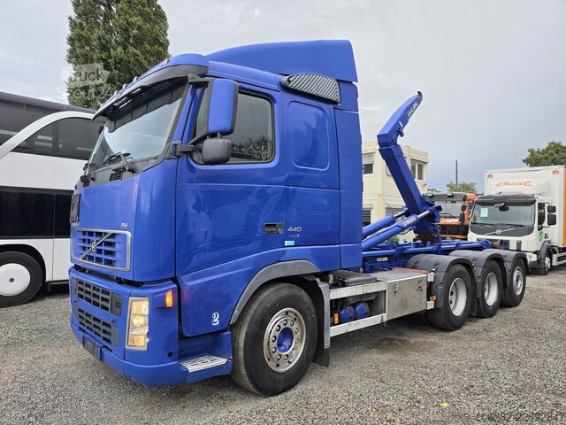 Camion benne à bras amovible VOLVO FH-440 8x4 Lift+Lenk HIAB Multilift Blat
