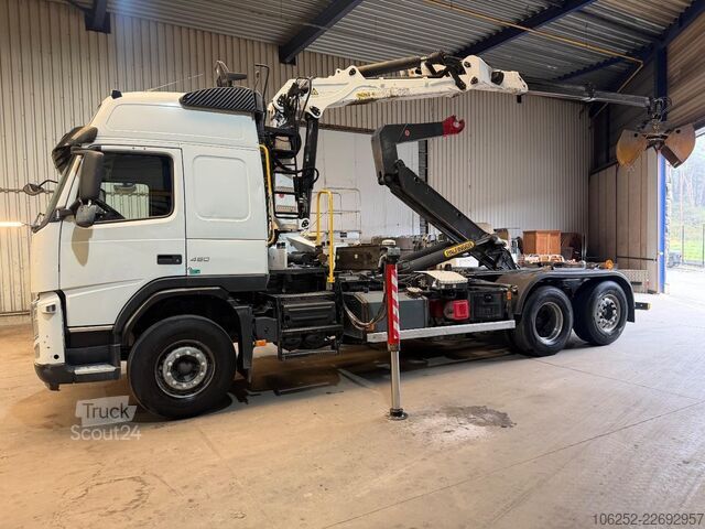 System ramion hakowych Volvo FM 450 6x2 HOOKLIFT + CRANE PALFINGER EPSILON Q...