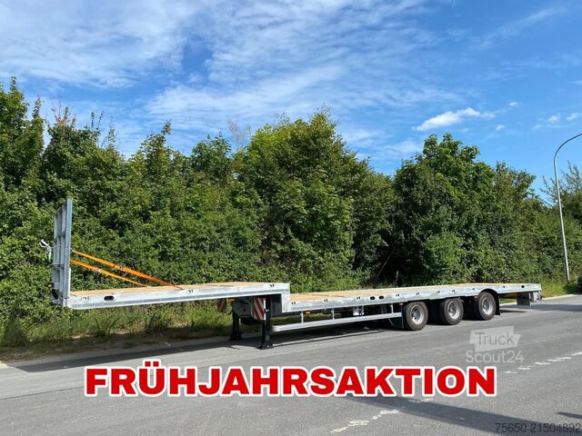 Odprta polprikolica Möslein ST 3-Plato 9,4  3 Achs Satteltieflader Plato 45 t GGfür Fertigteile, Baumaschinen oder Container