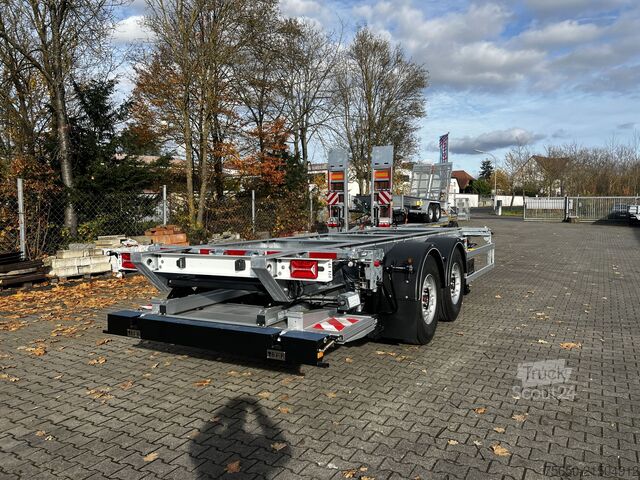 Keičiamo važiuoklės priekaba Möslein BDF  Tandem- BDF- Wechselanhänger mit Ladebordwand