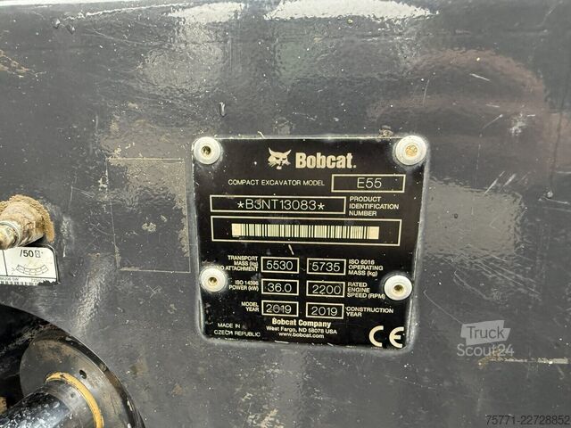 Miniekskavators Bobcat E55 MINIKOPARKA GĄSIENNICOWA