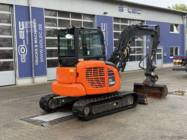 Minibagr Komatsu PC58MR-5E0 MINIKOPARKA GĄSIENNICOWA