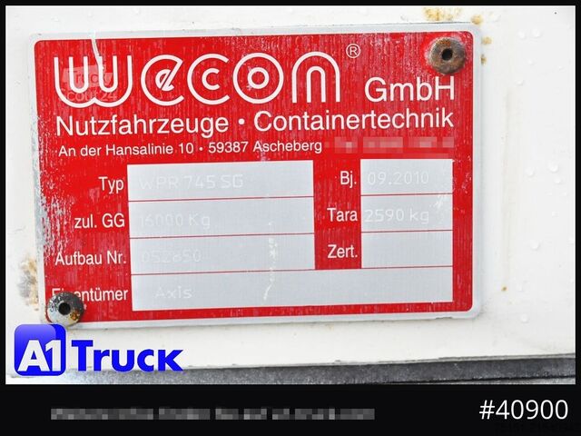 Châssis interchangeable avec plateau et bâche WECON WPR 745, verzinkt, 2520  innen, Code XL, neue Plane
