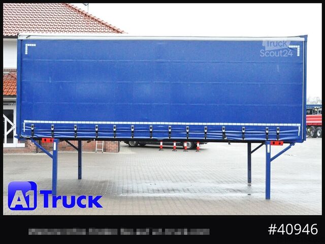 Swap body with flatbed & tarp KRONE Wechselbrücke 7,45, Code XL, Bordwand, neue Plane