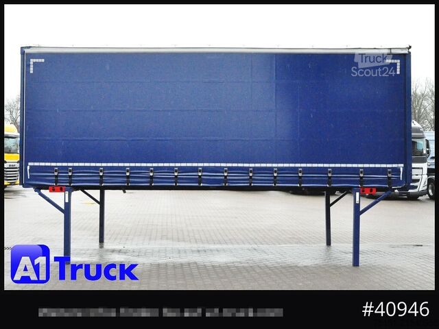 Swap body with flatbed & tarp KRONE Wechselbrücke 7,45, Code XL, Bordwand, neue Plane