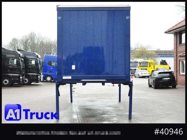 Swap body with flatbed & tarp KRONE Wechselbrücke 7,45, Code XL, Bordwand, neue Plane