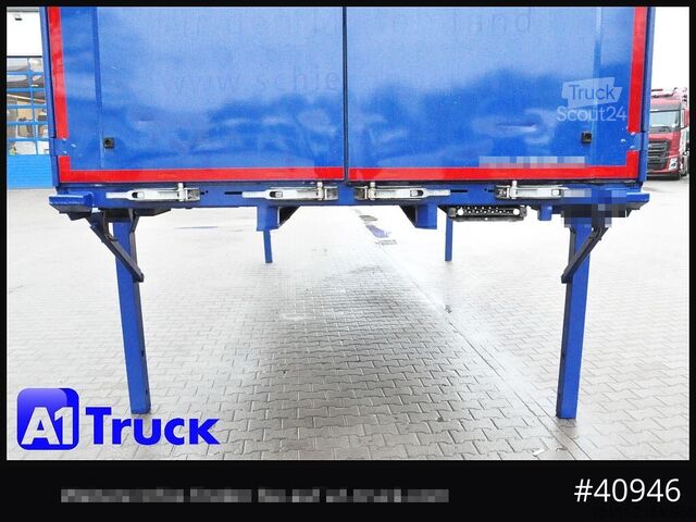 Swap body with flatbed & tarp KRONE Wechselbrücke 7,45, Code XL, Bordwand, neue Plane