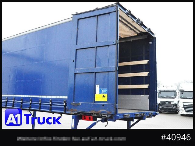 Swap body with flatbed & tarp KRONE Wechselbrücke 7,45, Code XL, Bordwand, neue Plane