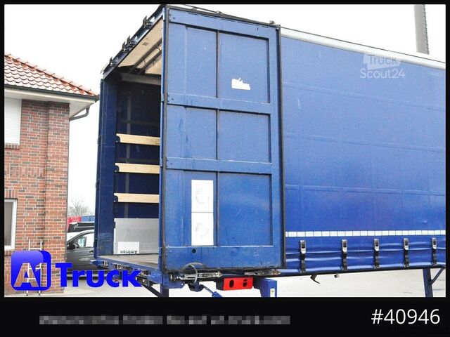 Swap body with flatbed & tarp KRONE Wechselbrücke 7,45, Code XL, Bordwand, neue Plane