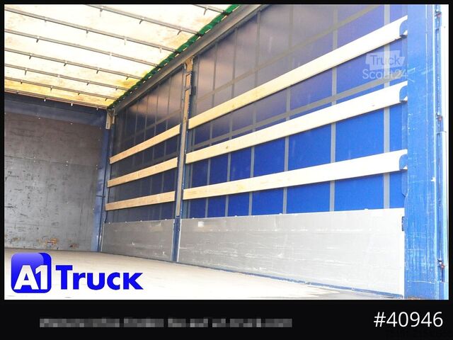 Swap body with flatbed & tarp KRONE Wechselbrücke 7,45, Code XL, Bordwand, neue Plane