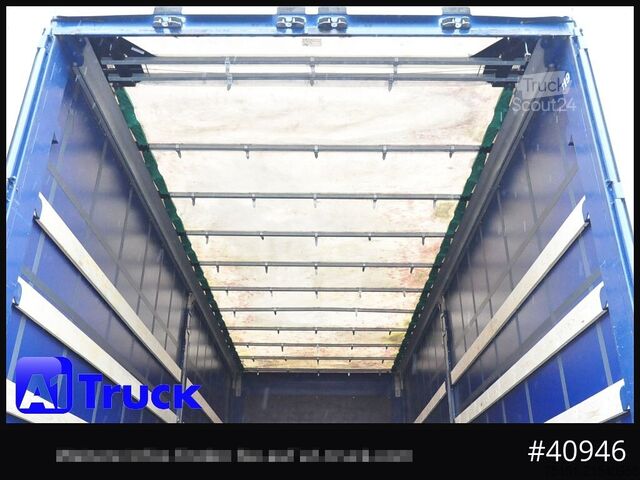 Swap body with flatbed & tarp KRONE Wechselbrücke 7,45, Code XL, Bordwand, neue Plane