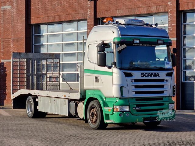 Fourgon porte-voitures Scania R380 4x2 - Car transport / Flatbed - Ramp - Ful...