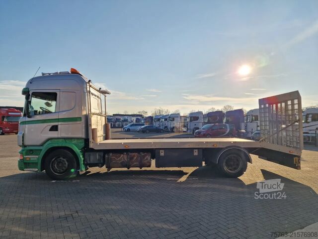 Fourgon porte-voitures Scania R380 4x2 - Car transport / Flatbed - Ramp - Ful...