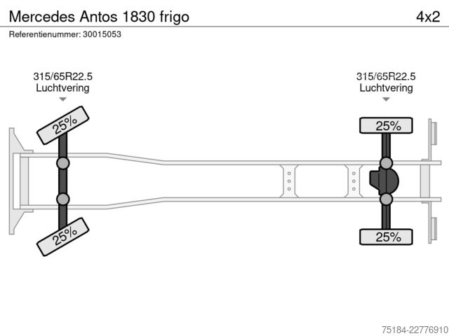 Koel-vriestransport Mercedes-Benz Antos 1830 frigo
