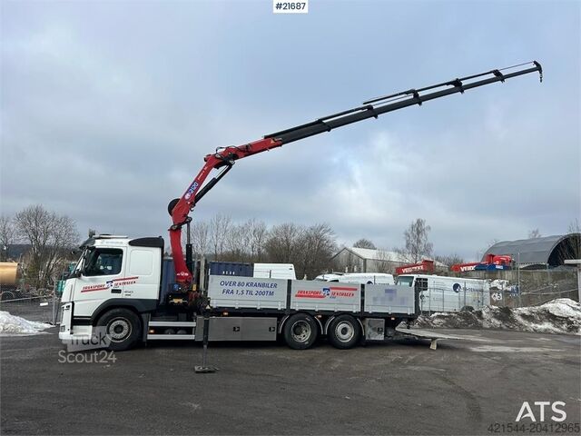 Kranbil Volvo FM450 Crane Truck w/ 21 t/m HMF crane and Lift. 19