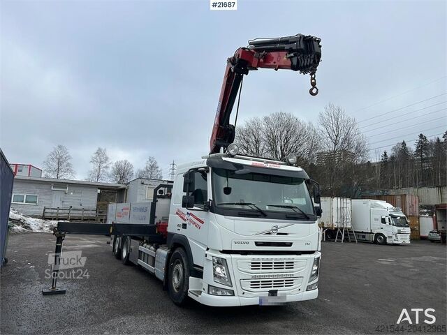 Kranbil Volvo FM450 Crane Truck w/ 21 t/m HMF crane and Lift. 19