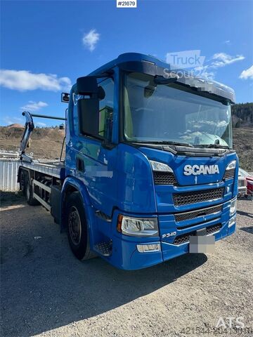 Σύστημα βραχίονα γερανογέφυρας Scania P340 6x2 Skip Loader with Joab Body WATCH VIDEO