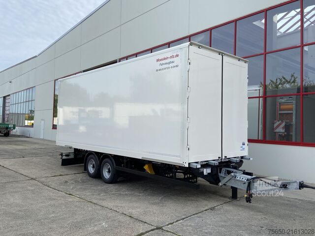 Prikolica sa sandukom Möslein TKO 105 D 7m weiß  Tandem- Koffer, Durchladbar, -- Neufahrzeug --