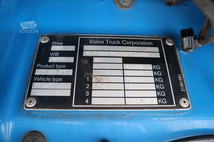 Standart-SZM Volvo FH 16.750 | 8X4 | 150 TON | RETARDER | STEERING...