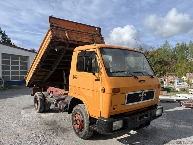 Tresidig tippbil MAN 0.150, Blatt/Blatt, Meiller, 6 Zylinder