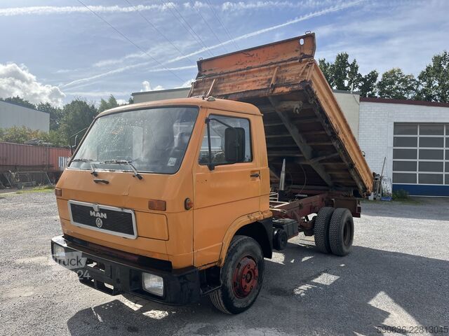 Tresidig tippbil MAN 0.150, Blatt/Blatt, Meiller, 6 Zylinder