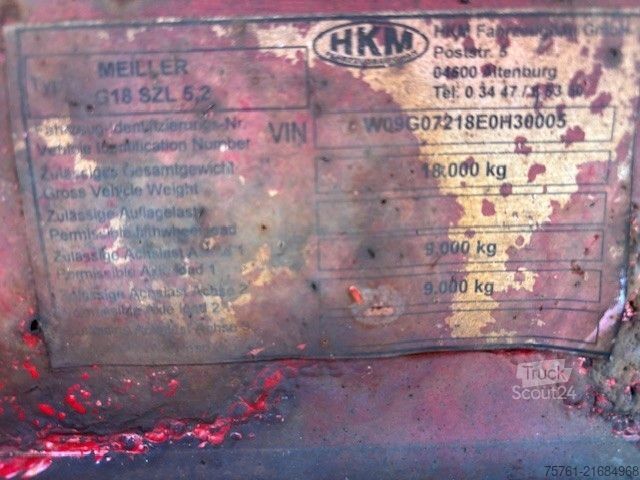 Roll-off dorse HKM Meiller G 18 SZL 5,2