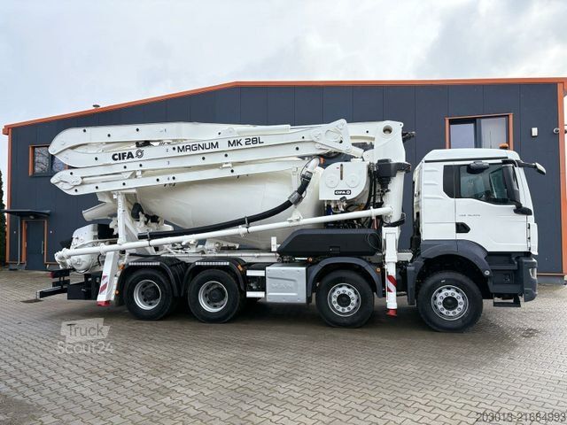 Camion pompe à béton MAN TGS 41.470 8x4 EURO6 PUMI CIFA MAGNUM MK28L